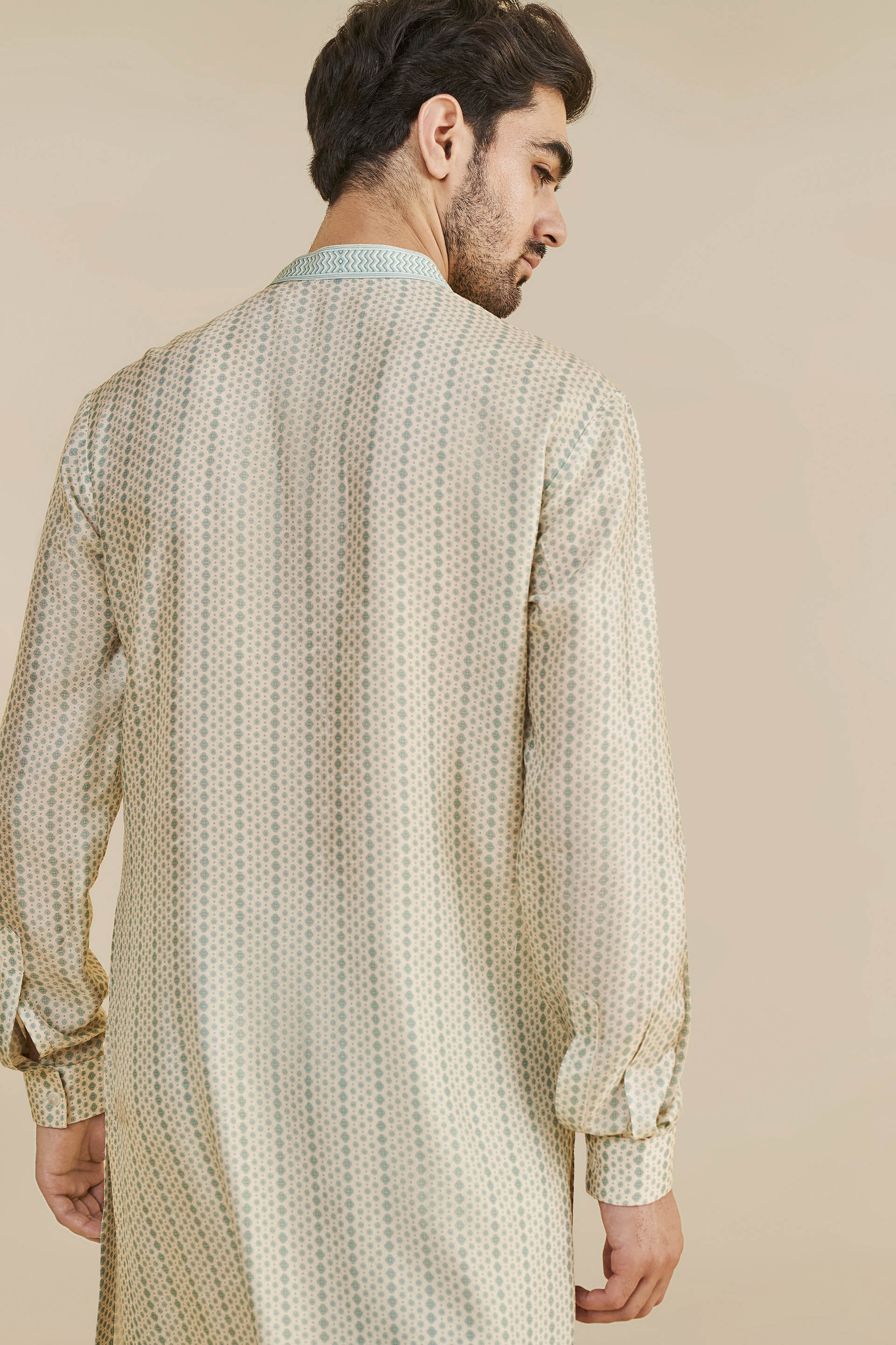 Mukfi Kurta - Sea Blue, Sea Blue, image 5